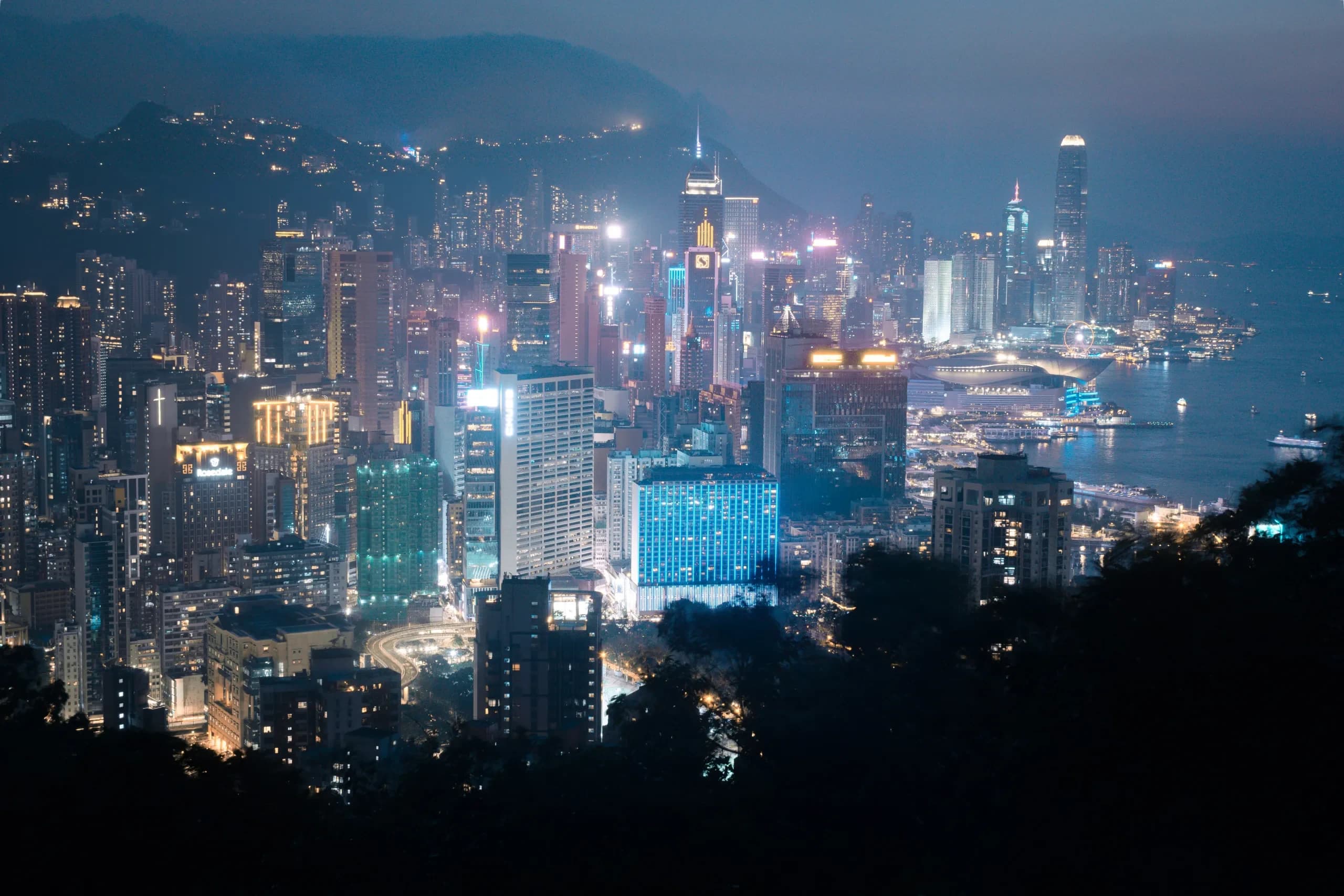 Victoria Harbour viewed from Braemar Hill, frame 1